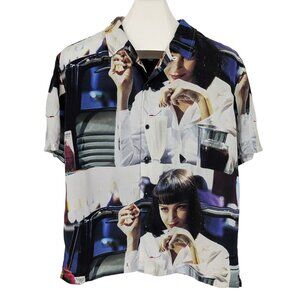 Dumbgood Button Up Shirt Men M Pulp Fiction Graphic Print Movie Retro Streetwear